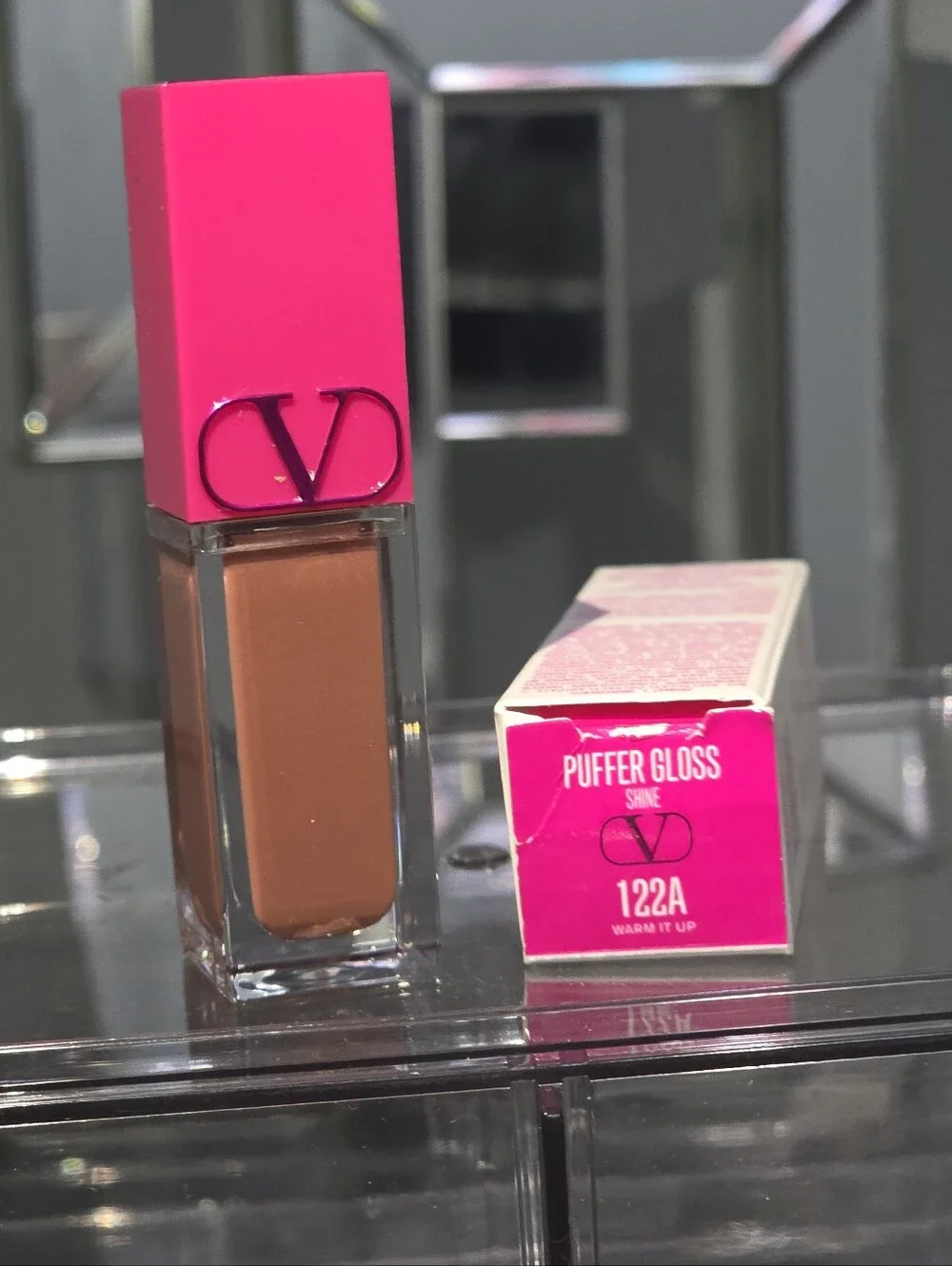 Valentino Beauty Puffer Gloss in 122A Warm It Up - Brand New In Box